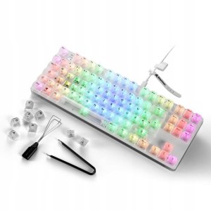 Sharkoon Gaming Tastatur Crystal Shark   weiß             DE 14