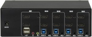 Inter-Tech IPC KVM Switch AC-42HUS HDMI, 4K@60Hz 2