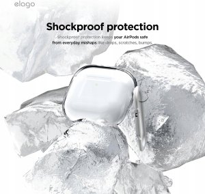 Elago AirPods 4 TPU Shell Case - etui z karabińczykiem do AirPods 4 przeźroczyste - Gwarancja bezpieczeństwa. Proste raty. Bezpłatna wysyłka od 170 zł. 3