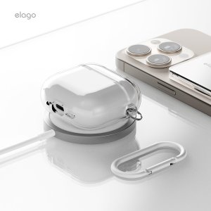 Elago AirPods 4 TPU Shell Case - etui z karabińczykiem do AirPods 4 przeźroczyste - Gwarancja bezpieczeństwa. Proste raty. Bezpłatna wysyłka od 170 zł. 5