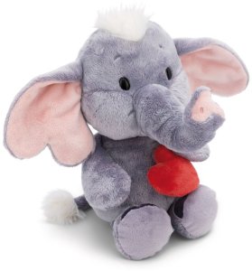 NICI 61484 Maskotka pluszowa Słoń Love ciemnoszary 23cm z magnesem w kształcie serca GREEN 1