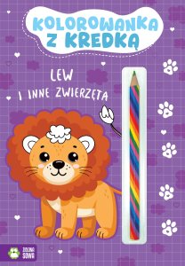 Książeczka Kolorowanka z kredką. Lew i inne zwierzęta 1
