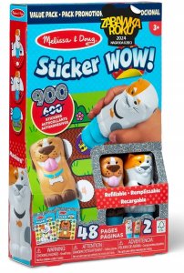 MELISSA Sticker WOW! 2 książeczki + 2 stemple z naklejkami Kotek i Piesek 32016 1