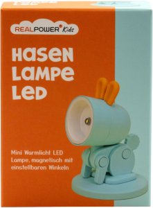 Realpower RealPower Latarka LED z motywem zwierzęcym Blue rabbit z podstawą 2