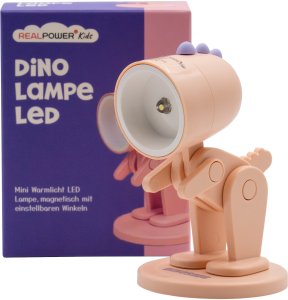 Realpower RealPower Latarka LED-Tier Pink dino z podstawą 2
