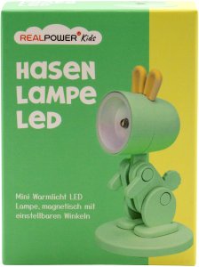 Realpower RealPower LED-Zwierzę latarka zielony królik z podstawą 2
