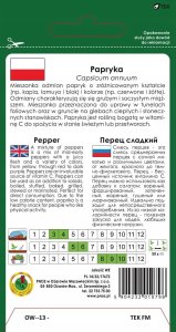 PNOS Mieszanka nasion | Papryka Słodka | Opakowanie 0,6g 1