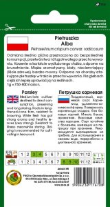 PNOS Nasiona warzyw | Pietruszka Korzeniowa Alba | Opakowanie 3g 3