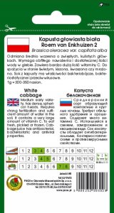 PNOS Nasiona warzyw | Kapusta Głowiasta Biała Roem Van Enkhuizen 2 | Opakowanie 2g 4