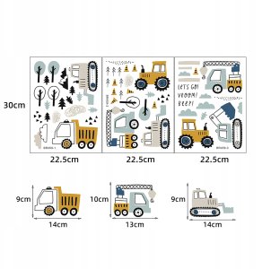 ROOM Decor SIPO-WS63044 NAKLEJKI NA ŚCIANĘ TRAKTORY KOPARKI 5