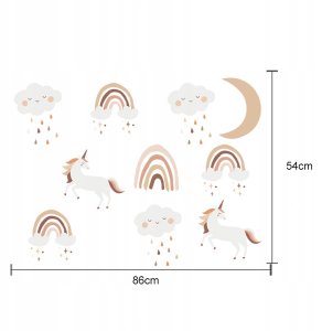 SIPO-WS63048 NAKLEJKI NA ŚCIANĘ TECZA     JEDNOROZEC 7