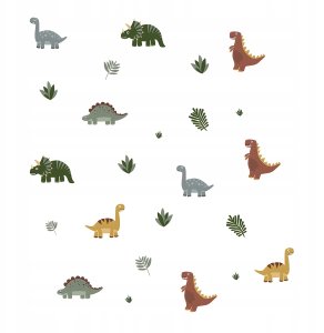 SIPO-WS63051 NAKLEJKI NA ŚCIANĘ MINI      DINOZAURY 1
