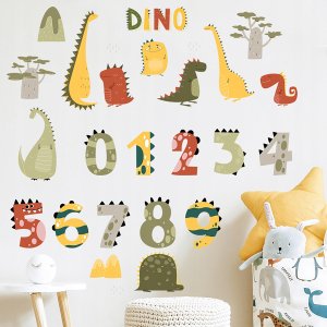 ROOM Decor SIPO-WS63049 NAKLEJKI NA ŚCIANĘ CYFRY DINO 5