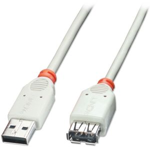 Kabel USB Lindy Przedłużacz USB, 0.5m, biały (41761) 1