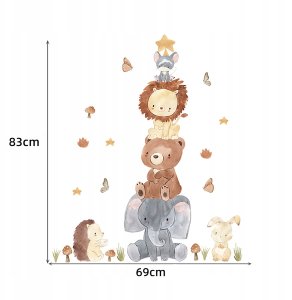 ROOM Decor SIPO-WS63043 NAKLEJKI NA ŚCIANĘ PIRAMIDA ZWIERZĘ 10
