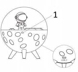 TECKIN MARY`S LAMPKA NOCNA LED KSIĘŻYC BIAŁY - MW61055 3