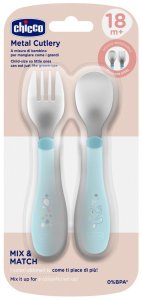 Chicco CHICCO-1610225-SZTUĆCE METALOWE 18M+      BLUE 2