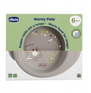 CHICCO-1600035-TALERZ PODGRZEWANY SZARY   6M+ 1