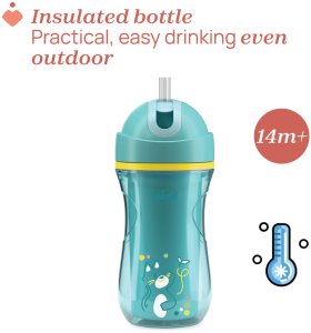 CHICCO-699125-KUBEK NIEKAPEK TERMICZNY ZE SŁOMKĄ 266M 2