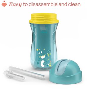 CHICCO-699125-KUBEK NIEKAPEK TERMICZNY ZE SŁOMKĄ 266M 6