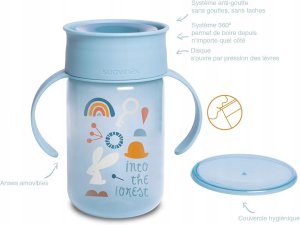 SUAVINEX - 402793-KUBEK TRENINGOWY 360*   340ML/NIEKAPEK/12M+/MIĘTOWY/WONDERLAND 4