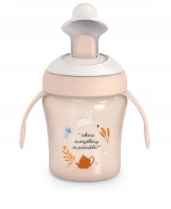 SUAVINEX - 402788-KUBEK DO NAUKI PICIA    200ML/NIEKAPEK/6M+/RÓŻOWY/WONDERLAND 4