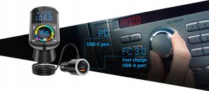 Transmiter Bluetooth FM Transmiter NAVITEL BHF08 PRO 12