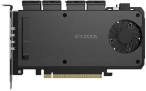 IcyDock Adapter 4 x M.2 NVMe SSD Mobile Rack Adapter Card fo 1