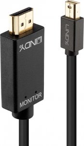 Kabel Lindy DisplayPort Mini - HDMI 0.5m czarny (36925) 1