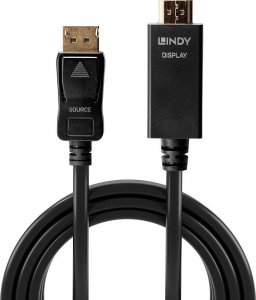 Kabel Lindy DisplayPort - HDMI 5m czarny (36924) 2