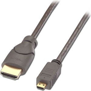 Kabel Lindy HDMI Micro - HDMI 0.5m czarny (41350) 1