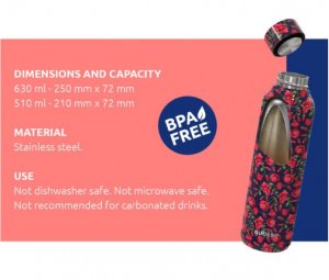 Quokka Solid - Butelka termiczna ze stali nierdzewnej 510 ml (Stone Blue) 2