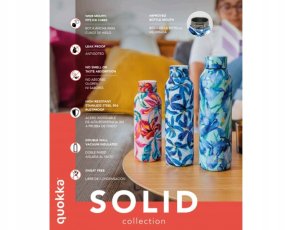 Quokka Solid - Butelka termiczna ze stali nierdzewnej 510 ml (Tropical Bloom) 3