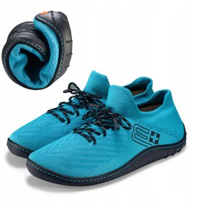 SH5010W Buty damskie BAREFOOT MERINO turkusowy/czarny 39 1