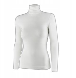 LS1627W Koszulka damska z golfem COMFORT MERINO kremowy L 1