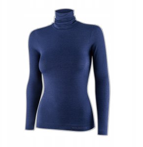 LS1627W Koszulka damska z golfem COMFORT MERINO granatowy L 1