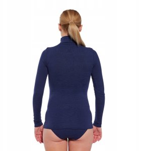 LS1627W Koszulka damska z golfem COMFORT MERINO granatowy L 3