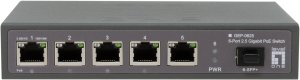 Switch LevelOne Switch 6x GE GEP-0625 2.5GbE 57W 8xPoE+ sw 6