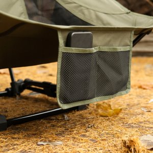 OFFLANDER DUŻE KRZESŁO KEMPINGOWE SKŁADANE OLIWKOWE 7