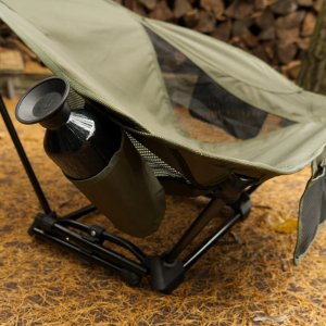 OFFLANDER DUŻE KRZESŁO KEMPINGOWE SKŁADANE OLIWKOWE 8