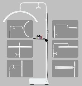 Lampa Led Kosmetyczna Bezcieniowa Moon Do Makijażu Paznokci Rzęs 45w +pilot / Gx580pro Biały 2