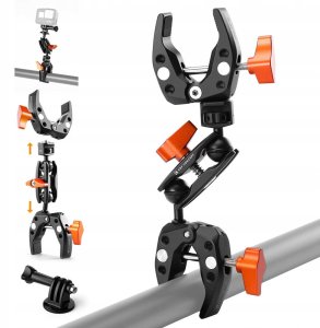 Mocowanie Uchwyt Imadło 2x Zacisk Crab Clamp Magic Arm K&f 1.5kg 1/4" Ms25 / Kf31.096 1
