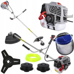 Kosa spalinowa 1,45kW 52cc szelki,osłona,3xgłowica,żyłka,tar 17