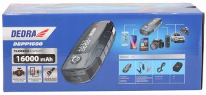 Powerbank Dedra Powerbank z funkcją rozruchu silnika 16000mAh, wyśw. LCD 9