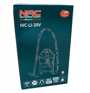 Odkurzacz przemysłowy NAC ODKURZACZ WARSZTATOWY 20L 20V BEZ AKUM. I ŁADOWARKI 4