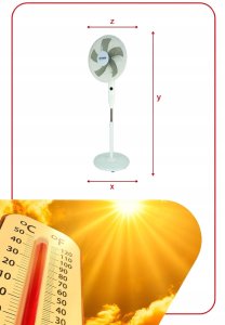 VOLTENO WENTYLATOR PODŁOGOWY BIAŁY+ WYŚWIETLACZ 40cm 4