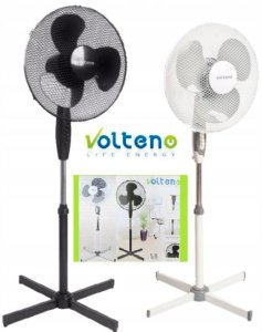 VOLTENO WENTYLATOR PODŁOGOWY BIAŁY 40cm PODSTAWA KRZYŻAK 1