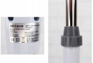 VOLTENO WENTYLATOR PODŁOGOWY BIAŁY 40cm PODSTAWA KRZYŻAK 6