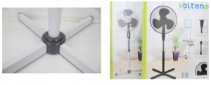 VOLTENO WENTYLATOR PODŁOGOWY BIAŁY 40cm PODSTAWA KRZYŻAK 7