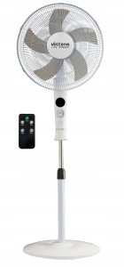 VOLTENO WENTYLATOR PODŁOGOWY BIAŁY+ PILOT+WYŚWIETLACZ 40cm 1